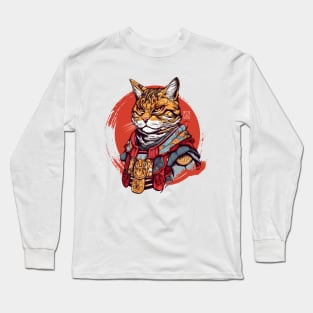 Samurai Cat Long Sleeve T-Shirt